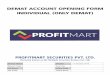 DEMAT ACCOUNT OPENING FORM INDIVIDUAL (ONLY DEMAT)