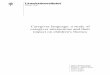 Caregiver language: a study of caregiver interactions and