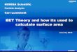 BET Theory and how its used to calculate surface area