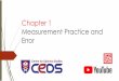 Chapter 1 Measurement Practice and Error