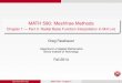 MATH 590: Meshfree Methods - Applied Mathematics