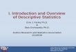 I. Introduction and Overview of Descriptive Statistics