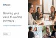 Growing your value to women investors | Advisor presentation