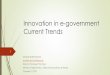 Innovation in e-government Current Trends