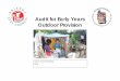 Audit for Early Years Outdoor Provision