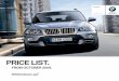 PRICE LIST. - BMW