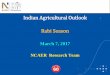Indian Agricultural Outlook Rabi Season