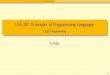 CSE 307: Principles of Programming Languages - Logic 