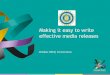 Making it easy to write effective media releases