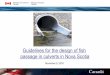 Guidelines for the design of fish passage in culverts in 