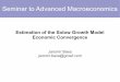 Estimation of the Solow Growth Model Economic Convergence