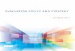 EVALUATION POLICY AND STRATEGY
