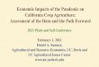 Economic Impacts of the Pandemic on California Crop 