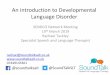 An introduction to Developmental Language Disorder
