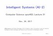 Intelligent Systems (AI-2)