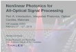 Nonlinear Photonics for All-Optical Signal Processing