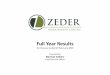 Full Year Results - Zeder