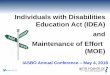 Individuals with Disabilities Education Act (IDEA) and 