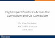 High Impact Practices Across the Curriculum and Co-Curriculum