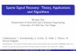 Sparse Signal Recovery: Theory, Applications and Algorithms