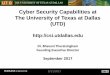 Cyber Security Capabilities at The University of Texas at 