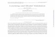 Learning and Model Validation