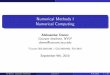 Numerical Methods I Numerical Computing