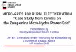 MICRO-GRIDS FOR RURAL ELECTRIFICATION “Case Study from 
