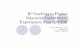 IP Teaching in Higher Education