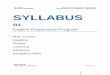 ISTANBUL SCHOOL OF FOREIGN LANGUAGES SYLLABUS