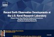 Recent Earth Observation Developments at the U.S. Naval 