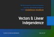 Vectors & Linear Independence