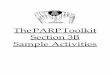 The PARP Toolkit Section 3B Sample Activities