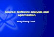 Course: Software analysis and optimization