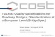 TU1406: Quality Specifications for Roadway Bridges 