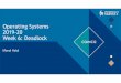 Operating Systems 2019-20 Week 6: Deadlock