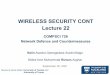 WIRELESS SECURITY CONT Lecture 22