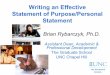 Writing an Effective Statement of Purpose/Personal Statement