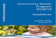 Community Grants Program 2018/19 Guidelines