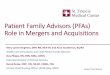 Patient Family Advisors (PFAs) Role in Mergers and 