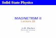 MAGNETISM II - UCL