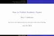 How to Publish Academic Papers - Marc F. Bellemare