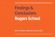 Findings & Conclusions Rogers School Brett N. Pelletier 