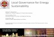 Local Governance for Energy Sustainability