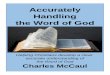 Accurately Handling the Word of God