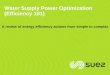 Water Supply Power Optimization (Efficiency 101)