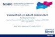 Evaluation in adult social care - arc-kss.nihr.ac.uk