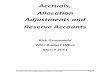 Accruals, Allocation Adjustments and Reserve Accounts 2011