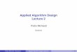 Applied Algorithm Design Lecture 2 - EURECOM