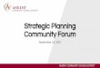 Strategic Planning Community Forum